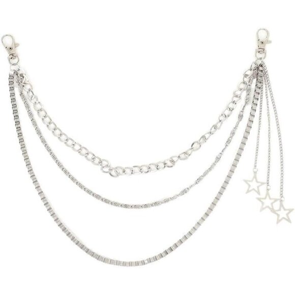 Stylish Vintage-Inspired Chain Belt for Skateboarding and Hip-Hop Culture - Picture 5 of 6